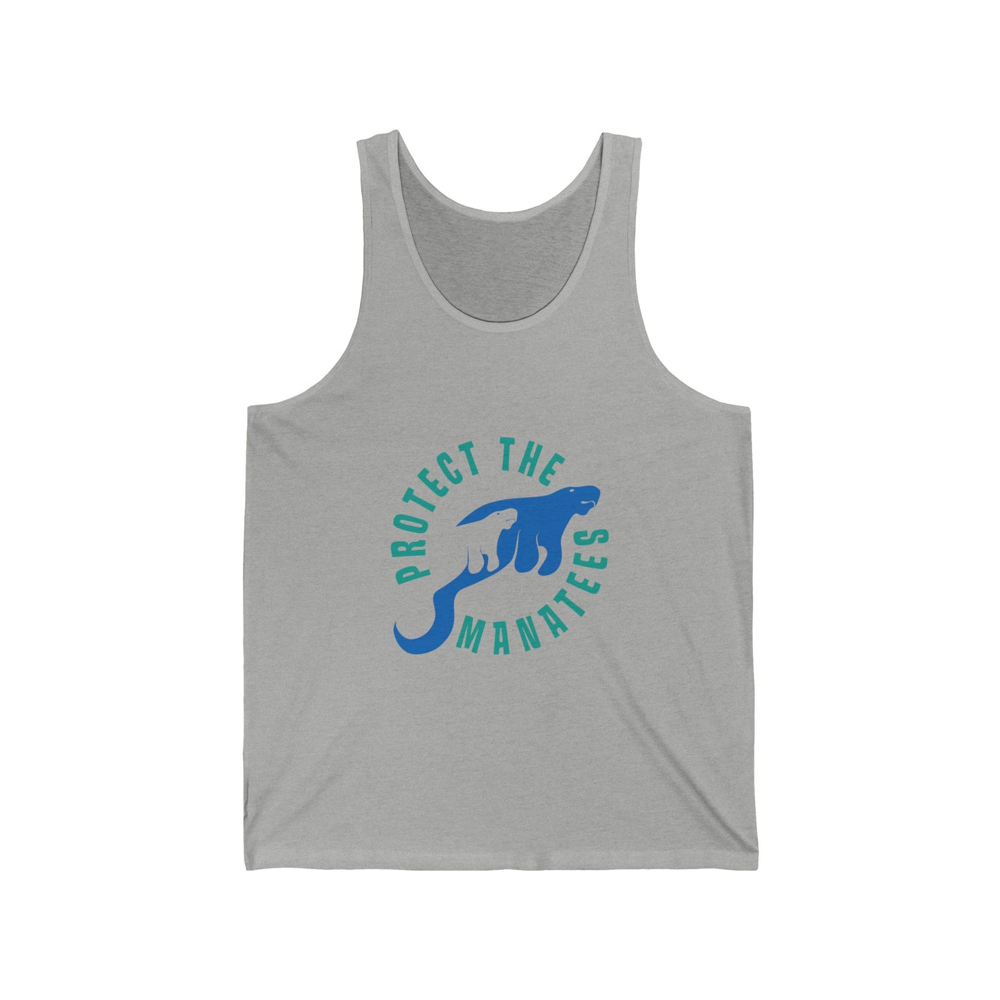 Protect The Manatees Unisex Jersey Tank Front and Back Print