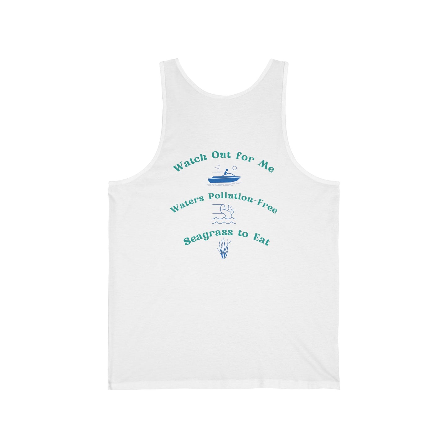 Protect The Manatees Unisex Jersey Tank Front and Back Print