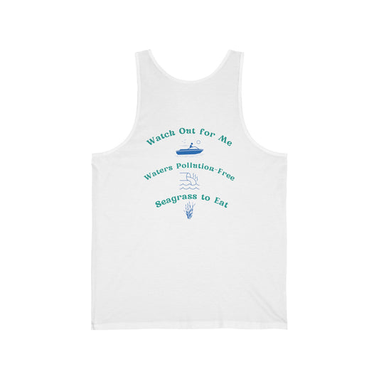 Protect The Manatees Adult Unisex Jersey Graphic Tank