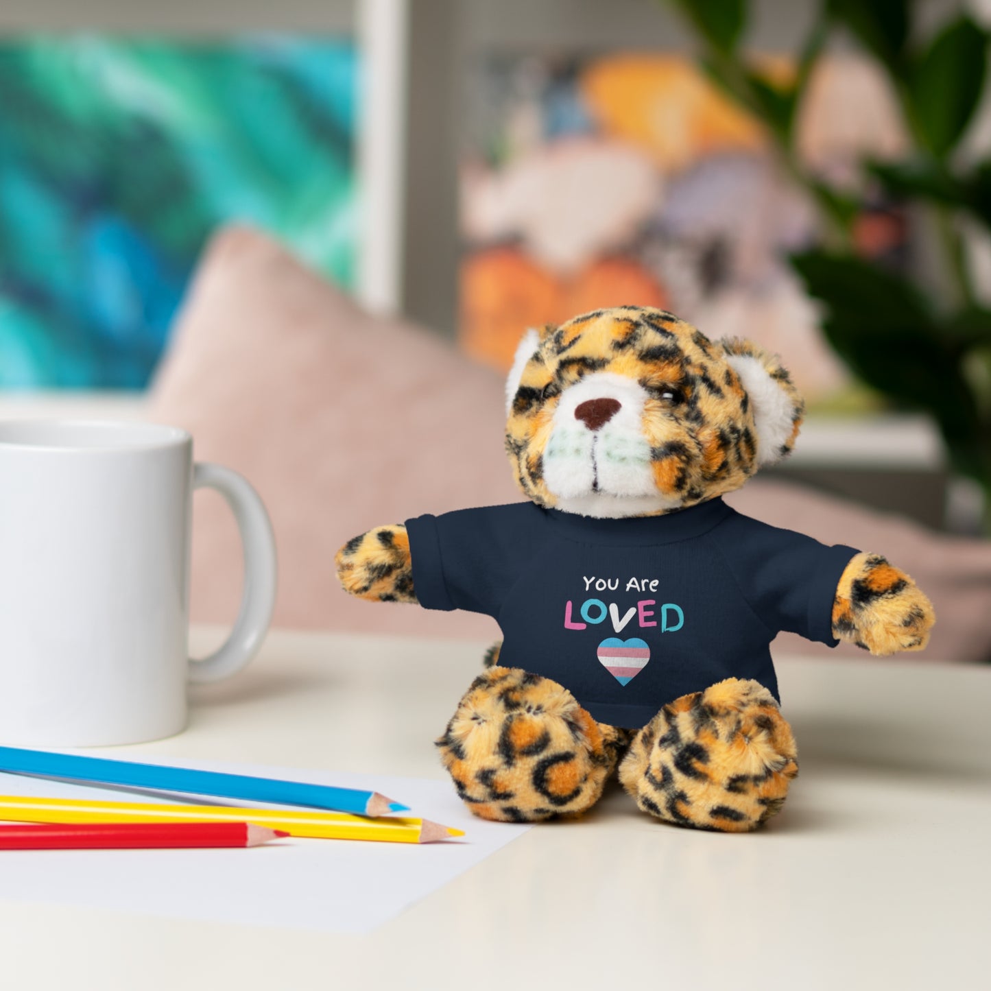 You Are Loved Transgender Stuffed Animals with Tee