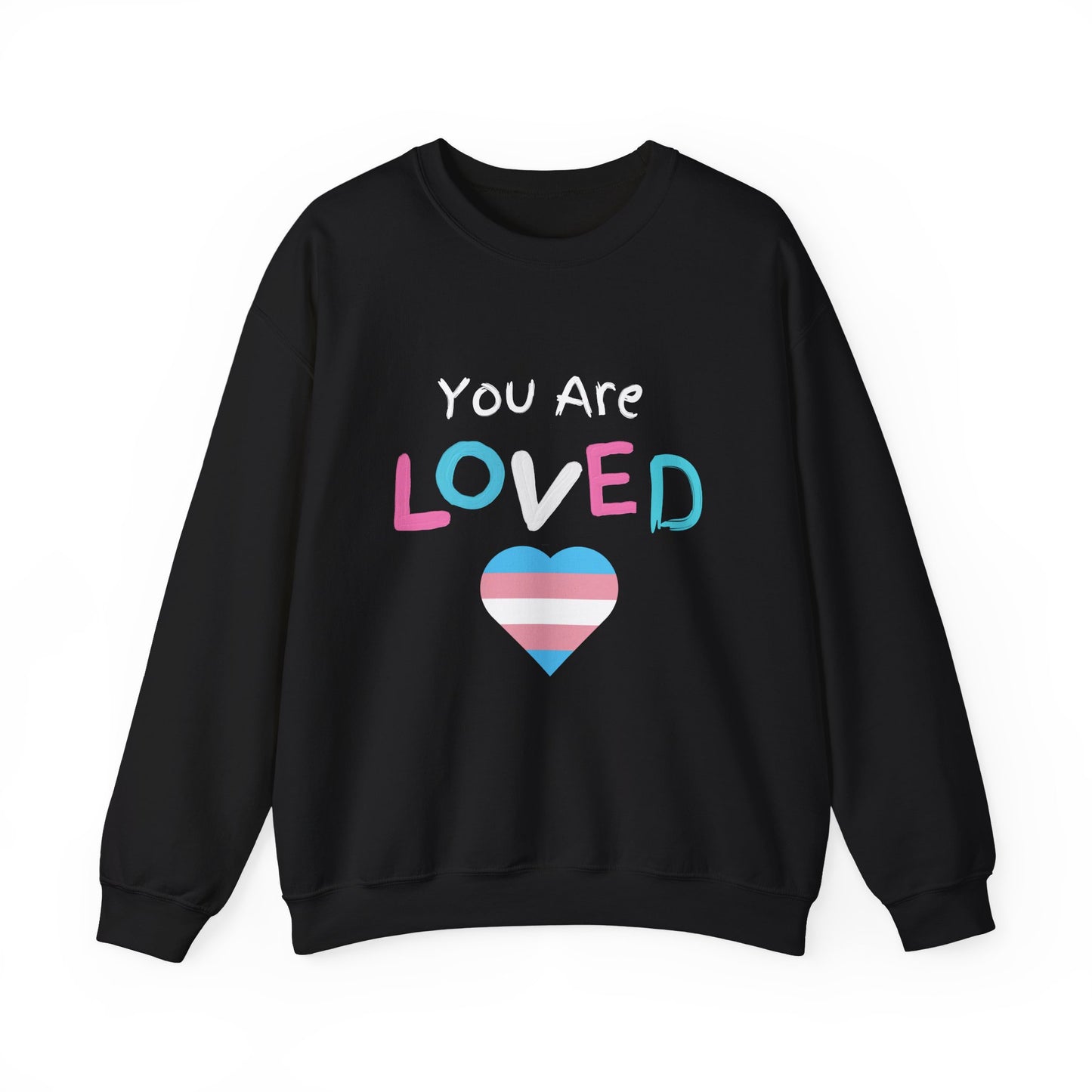 You Are Loved Trans Ally Unisex Heavy Blend™ Crewneck Sweatshirt