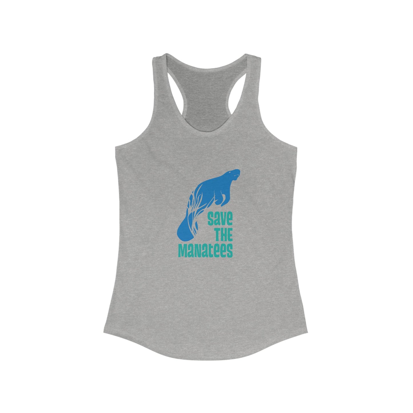 Save the Manatees Adult Women's Ideal Racerback Tank