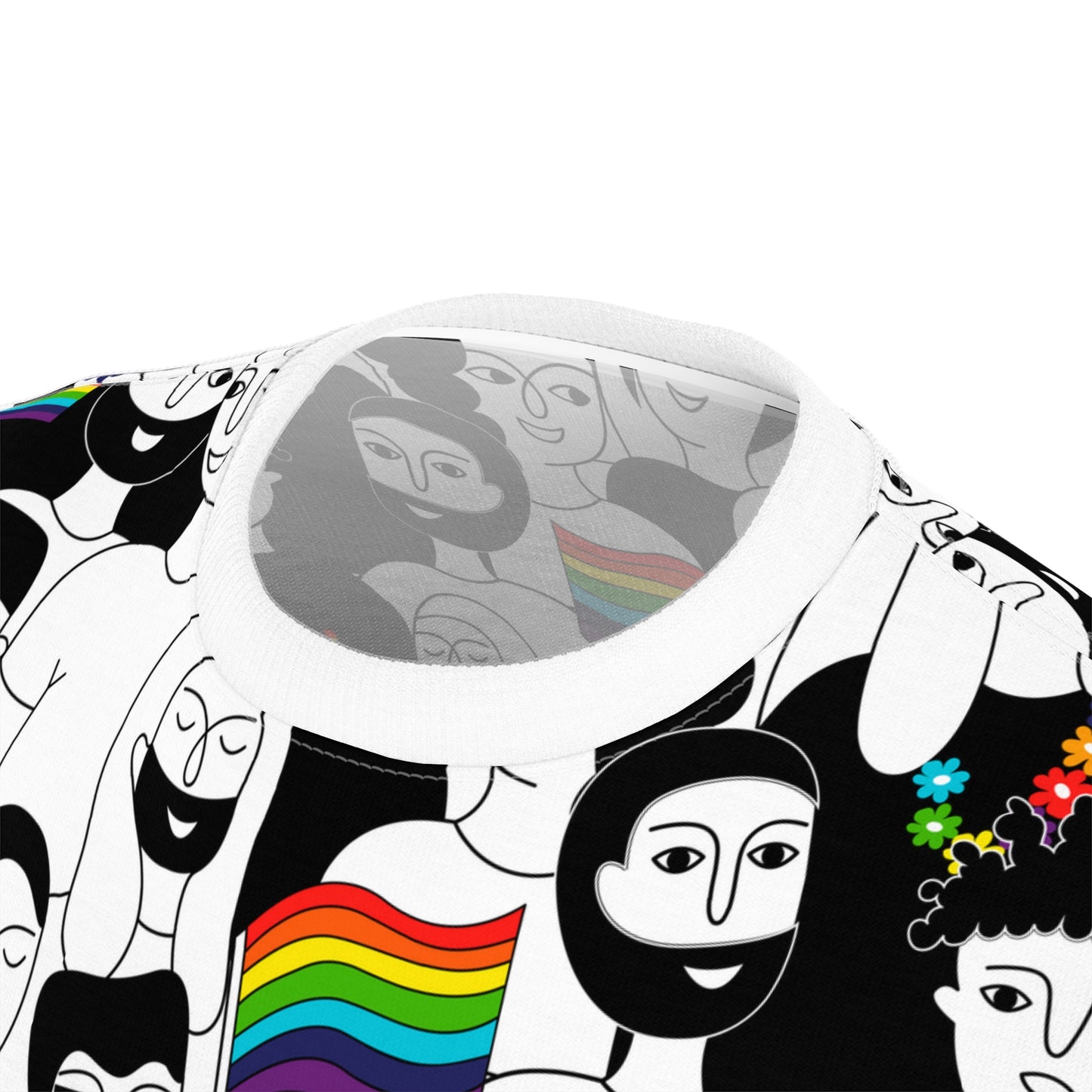 Love is Love Gay Pride Rainbow Flag All Over Print Unisex Graphic Tshirt