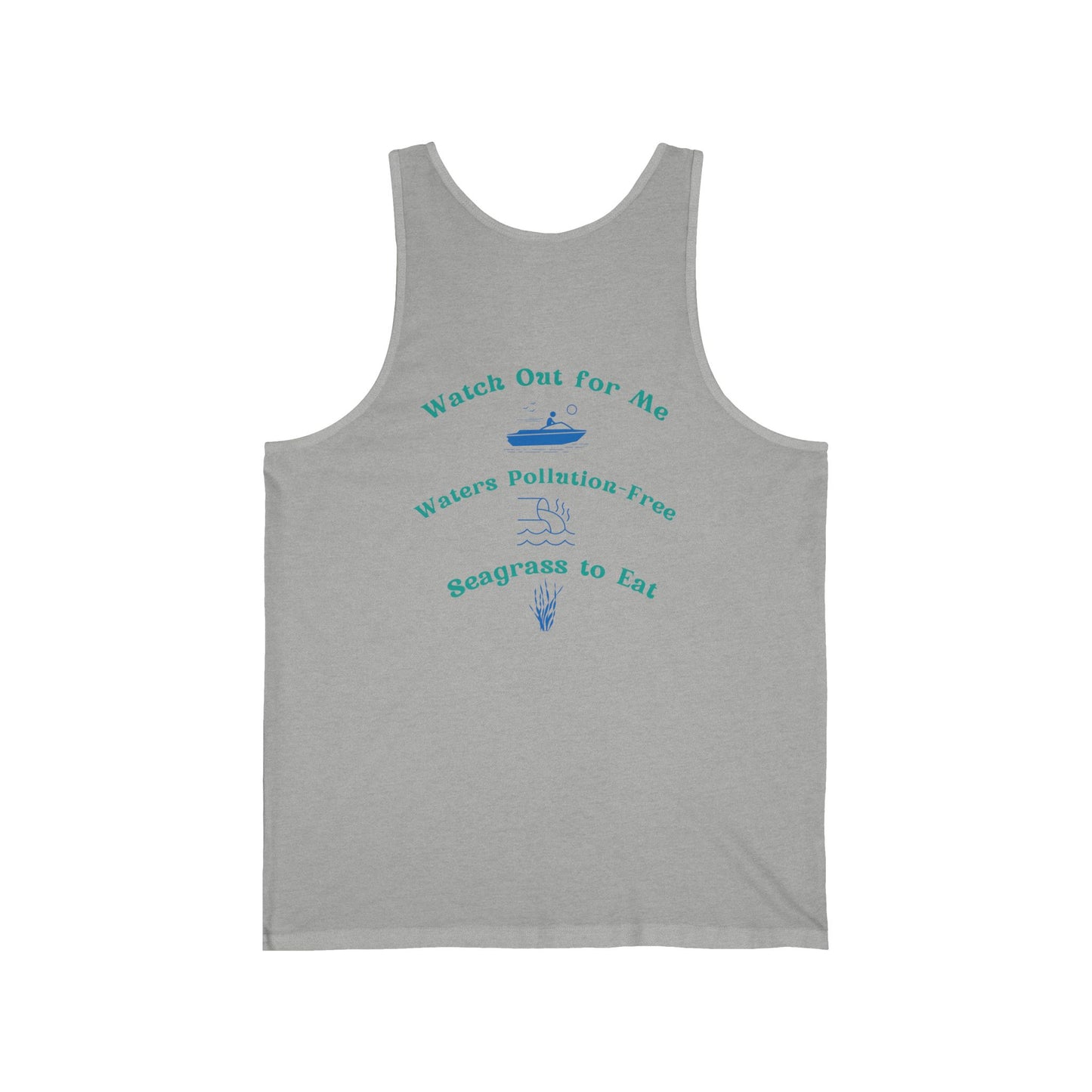 Protect The Manatees Unisex Jersey Tank Front and Back Print