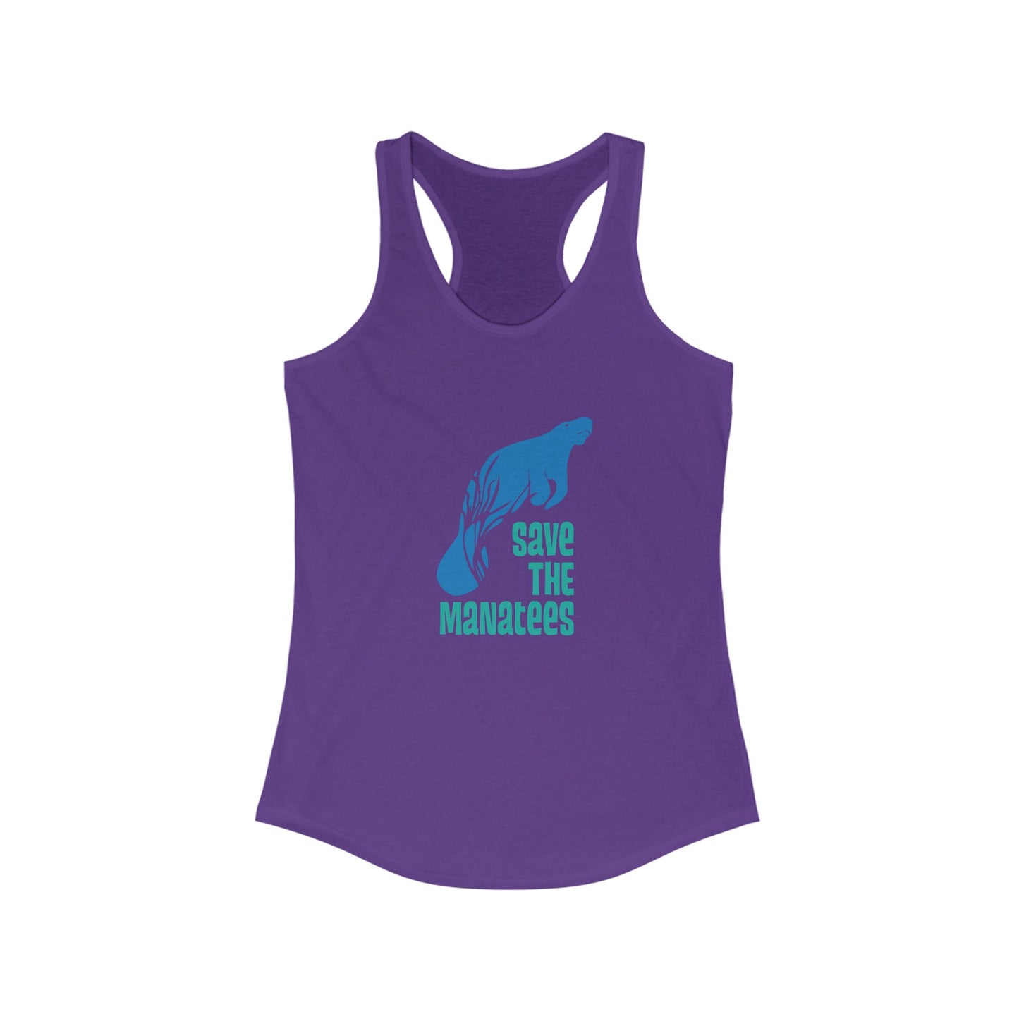 Save the Manatees Adult Women's Ideal Racerback Tank
