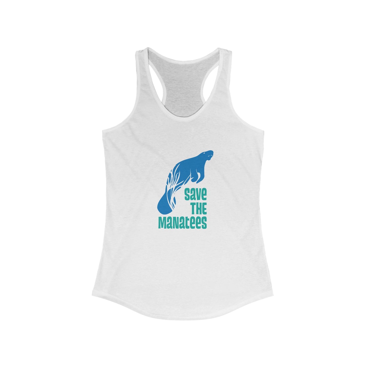 Save the Manatees Adult Women's Ideal Racerback Tank