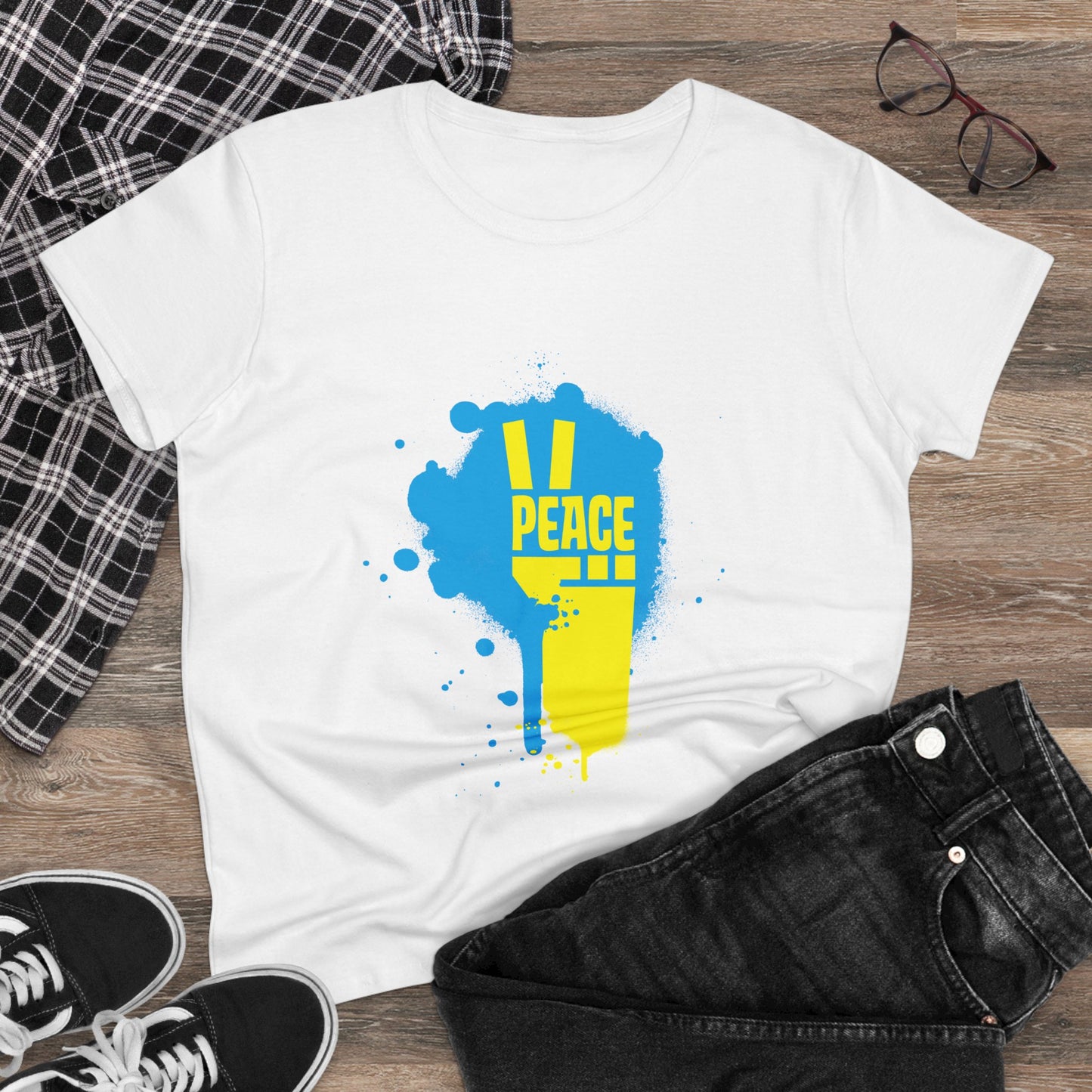 Peace for Ukraine Women's Cotton Tee