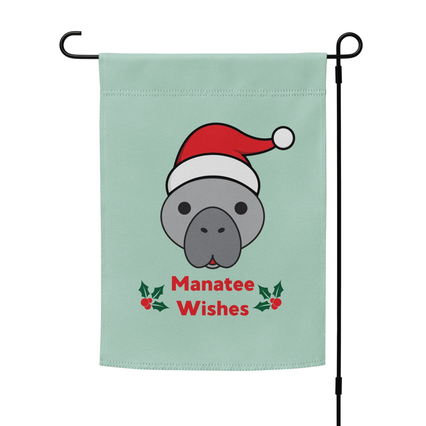 Manatee Holiday Wishes Christmas Garden flag