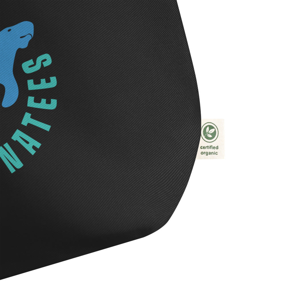 Protect the Manatees Large Organic Cotton Tote Bag