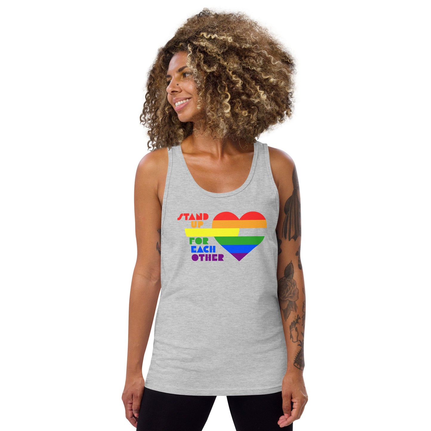 Stand Up For Each Other Pride Unisex Tank Top
