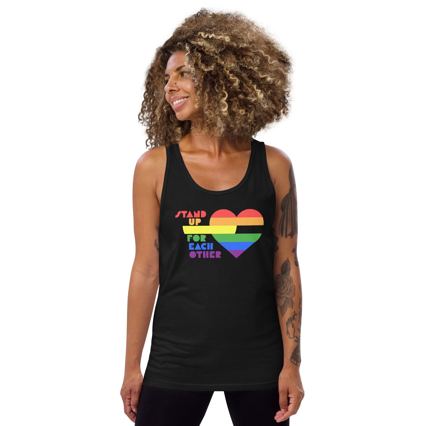 Stand Up For Each Other Pride Unisex Tank Top