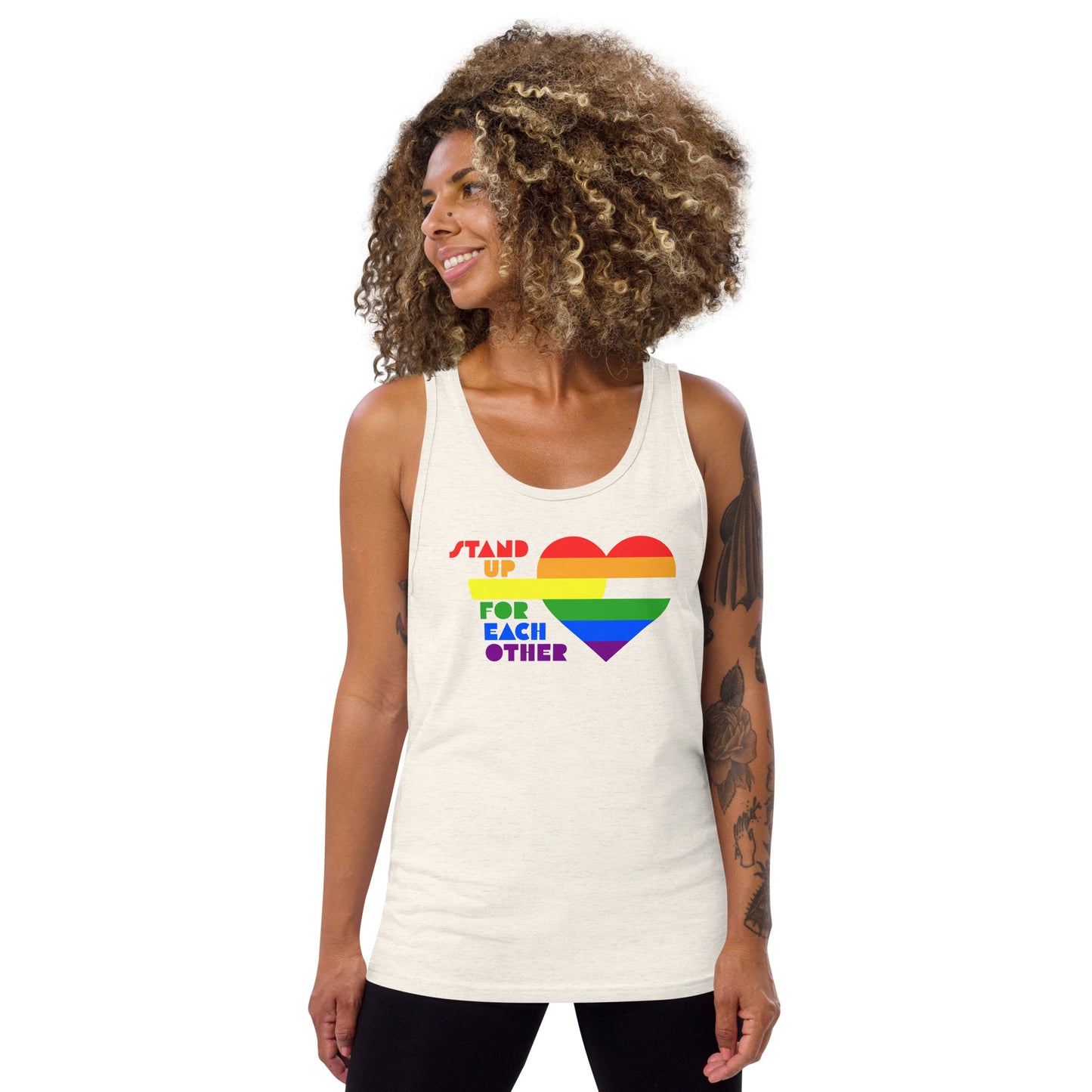Stand Up For Each Other Pride Unisex Tank Top
