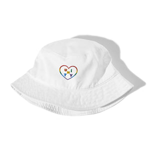 Open image in slideshow, Gay Pride Unity Organic Cotton Embroidered Bucket Hat
