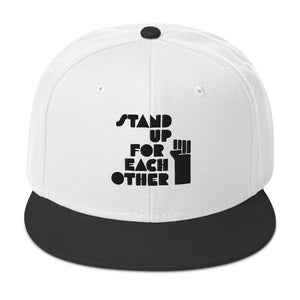 Open image in slideshow, Stand Up For Each Other Social Justice Embroidered Snapback Hat
