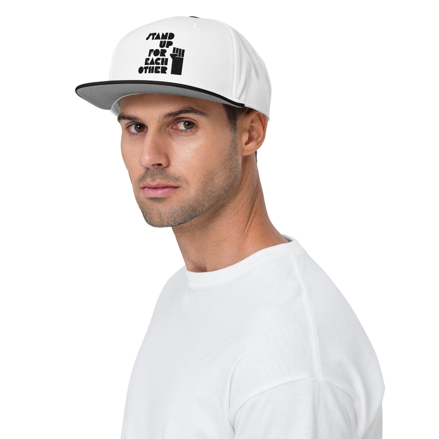 Stand Up For Each Other Social Justice Embroidered Snapback Hat