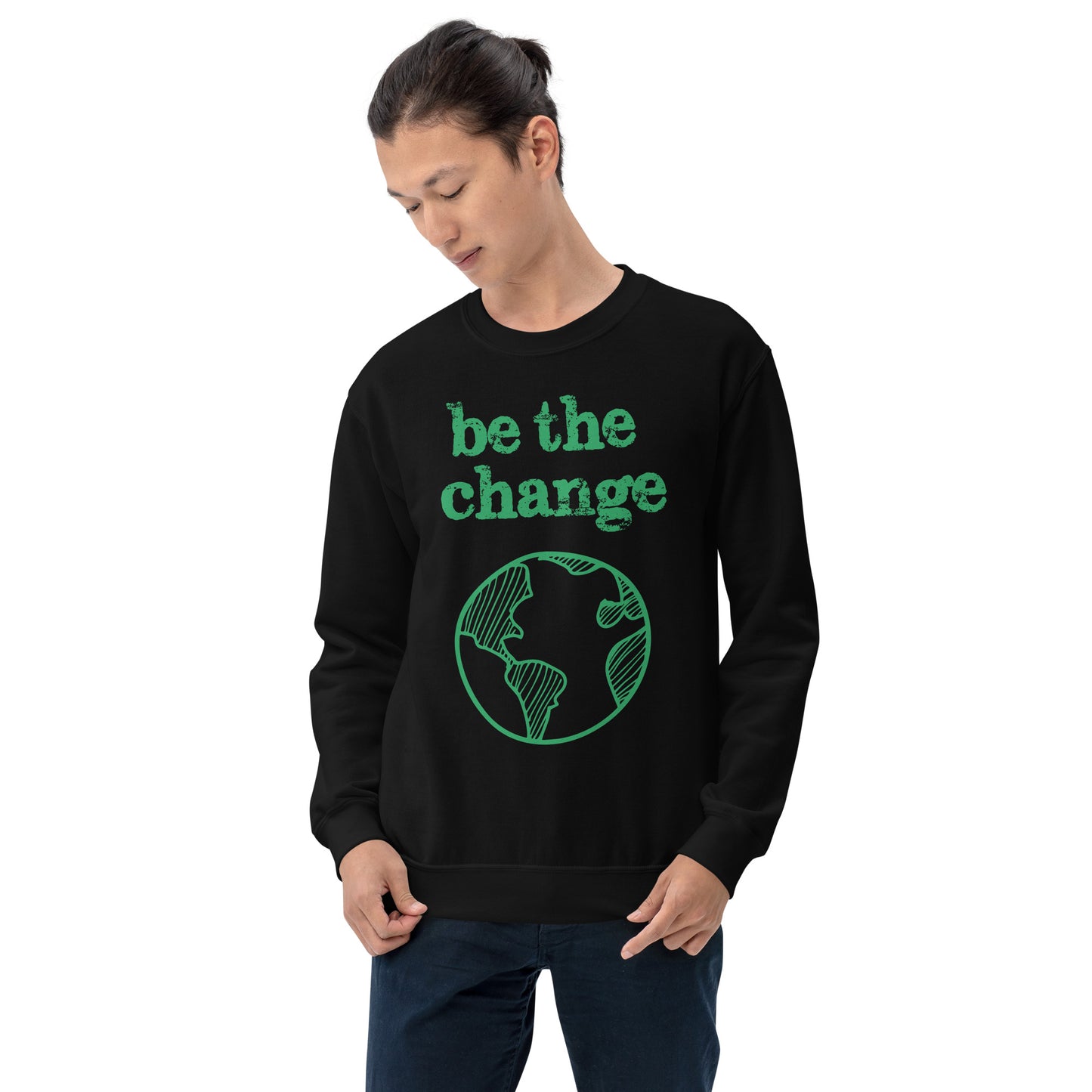 Be The Change Against Climate Change Adult Crewneck Sweatshirt