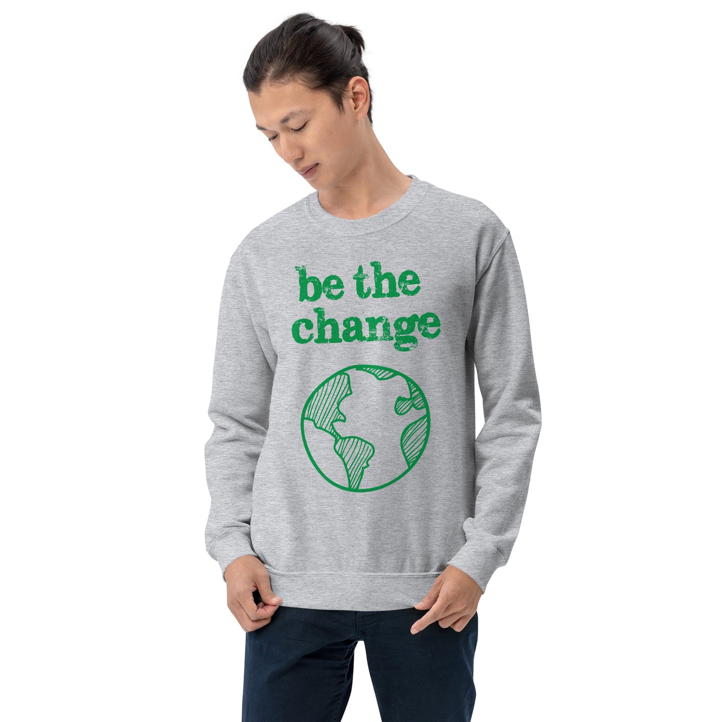 Be The Change Against Climate Change Adult Crewneck Sweatshirt