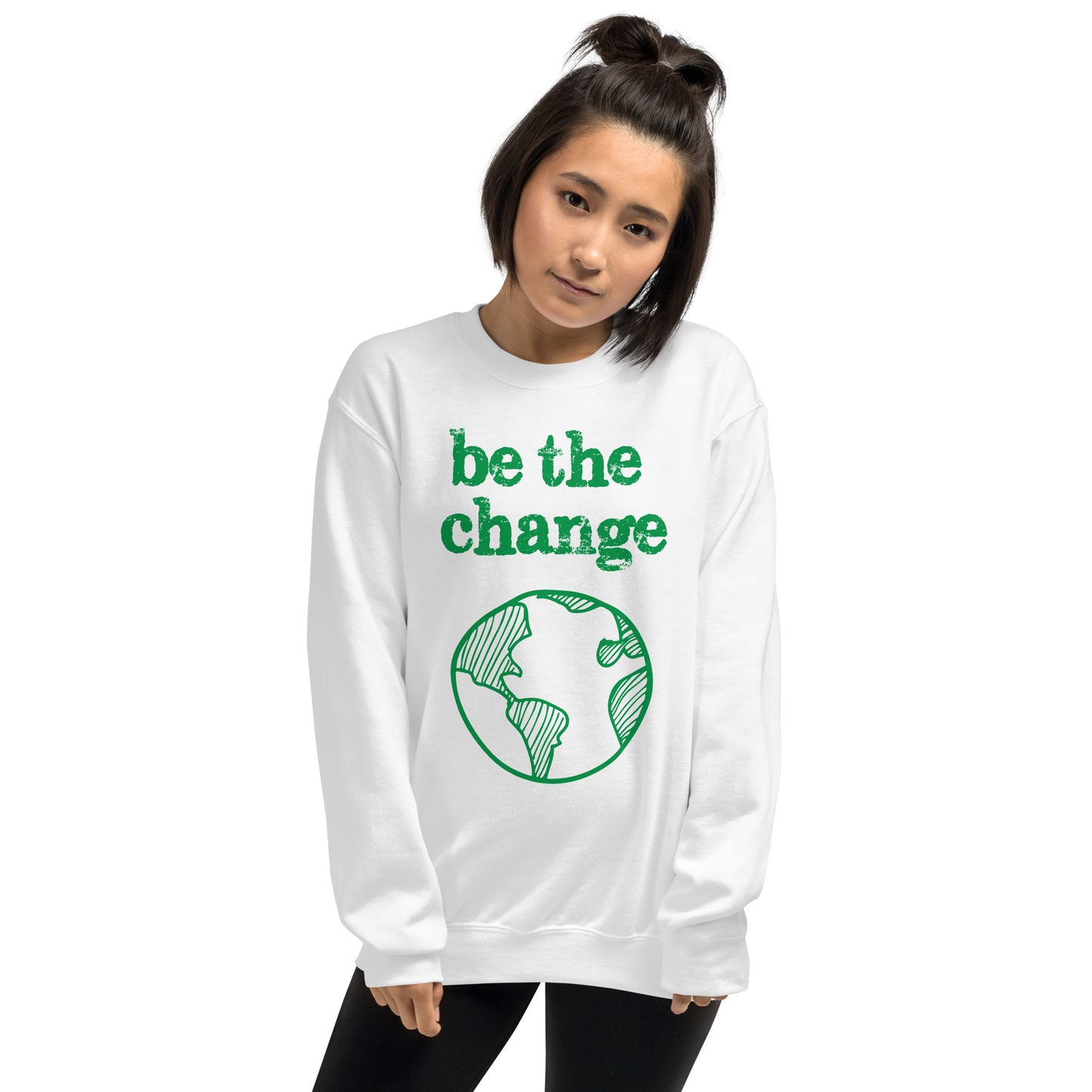 Be The Change Against Climate Change Adult Crewneck Sweatshirt