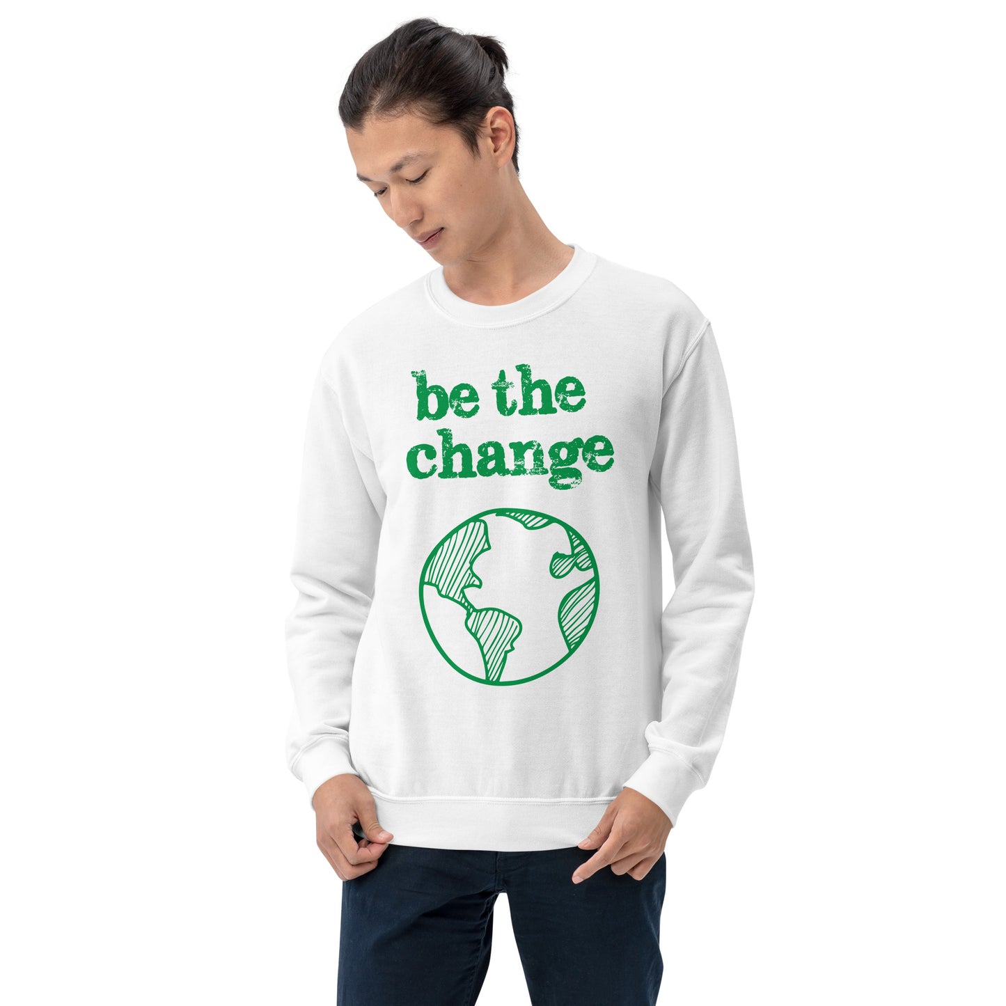 Be The Change Against Climate Change Adult Crewneck Sweatshirt