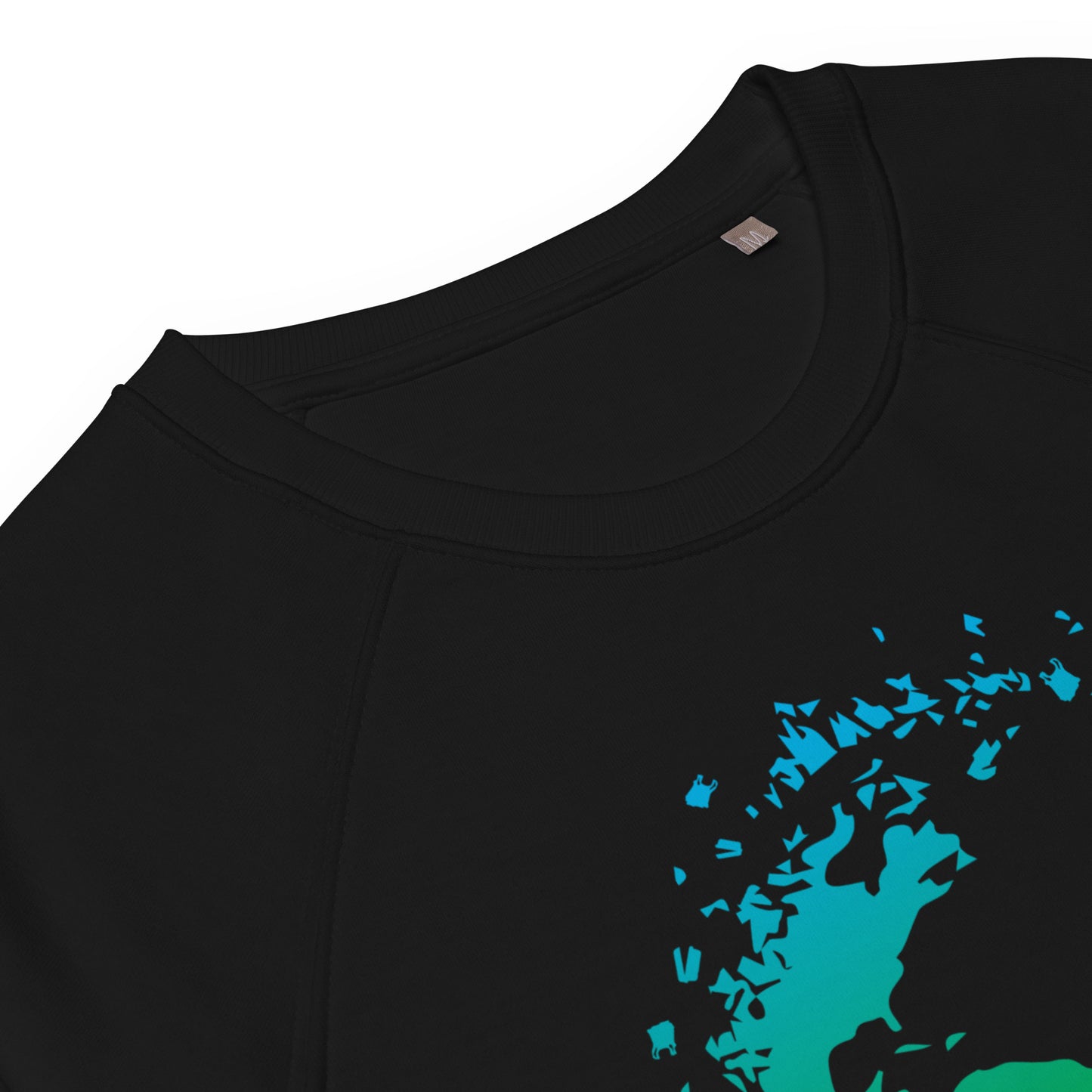 Earth is Not Disposable Unisex Organic Cotton Raglan Crewneck Sweatshirt