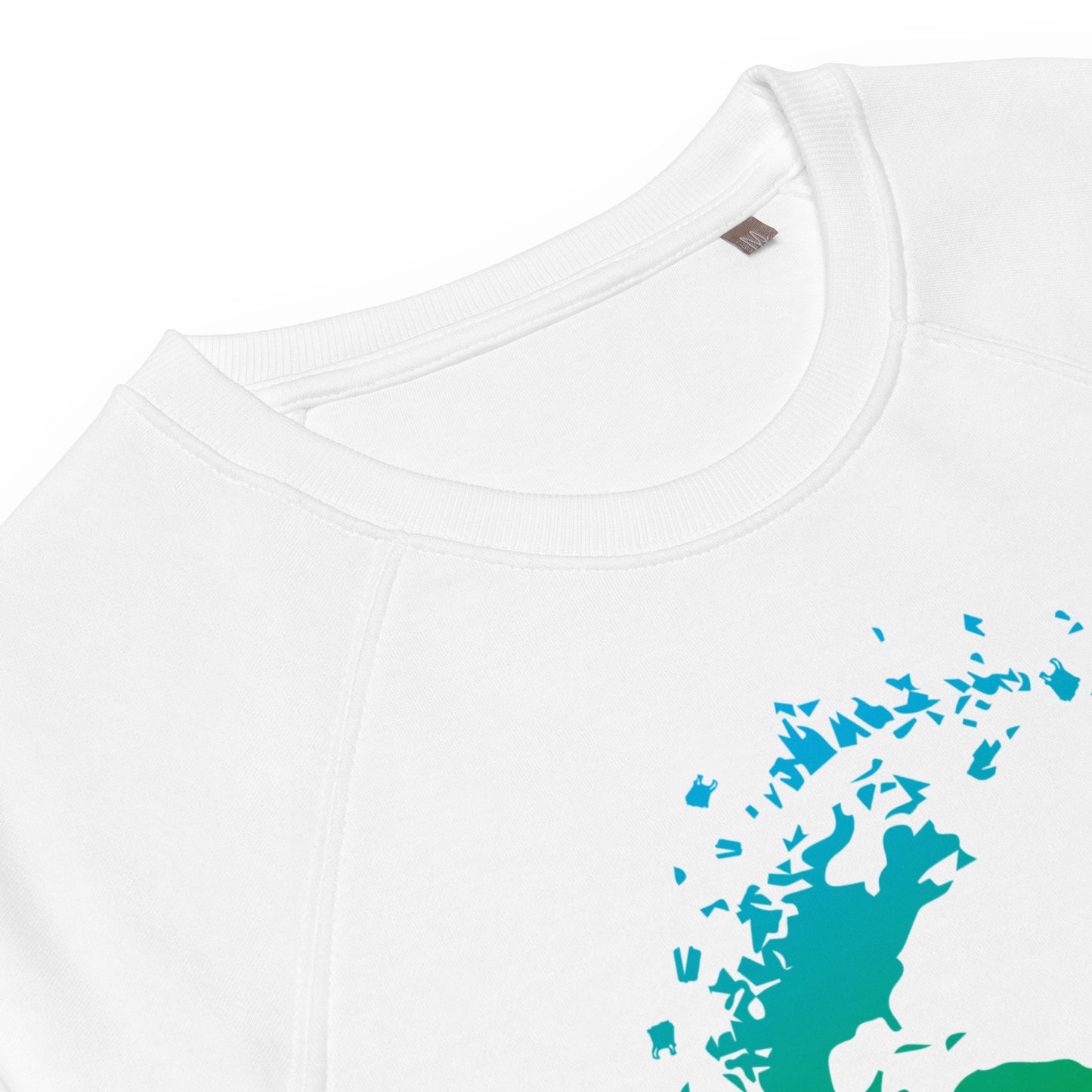 Earth is Not Disposable Unisex Organic Cotton Raglan Crewneck Sweatshirt
