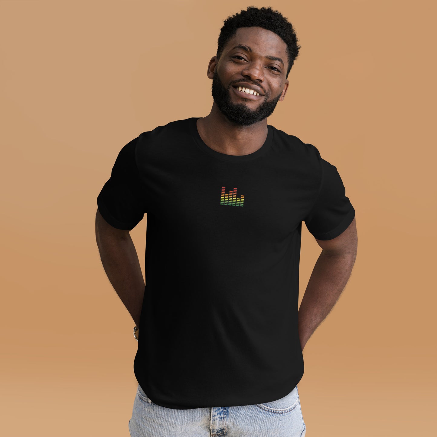 Pride Beats Subtle Pride Gay Pride Unisex Embroidered Bella Canvas Tshirt