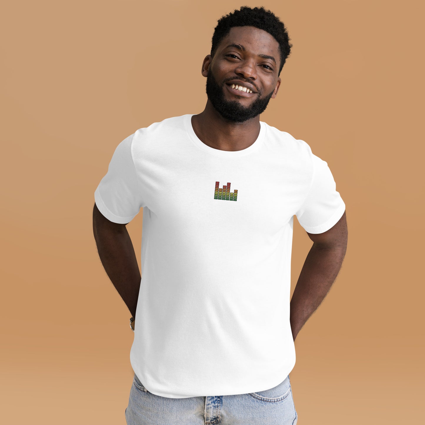 Pride Beats Subtle Pride Gay Pride Unisex Embroidered Bella Canvas Tshirt