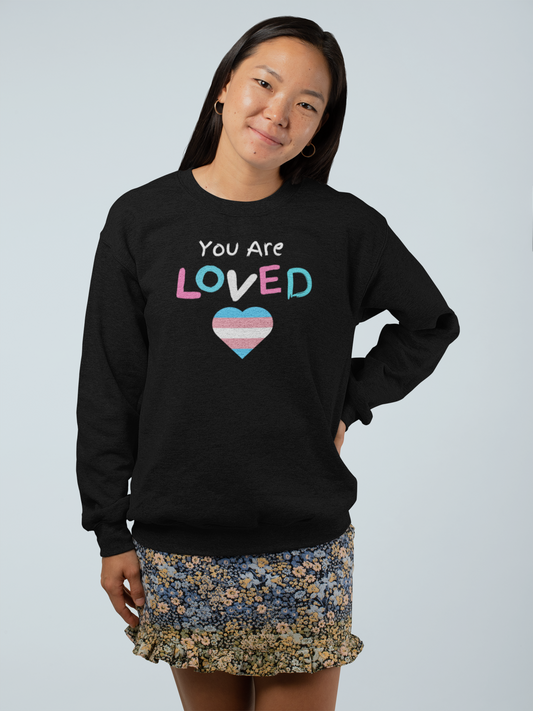You Are Loved Trans Ally Unisex Heavy Blend™ Crewneck Sweatshirt