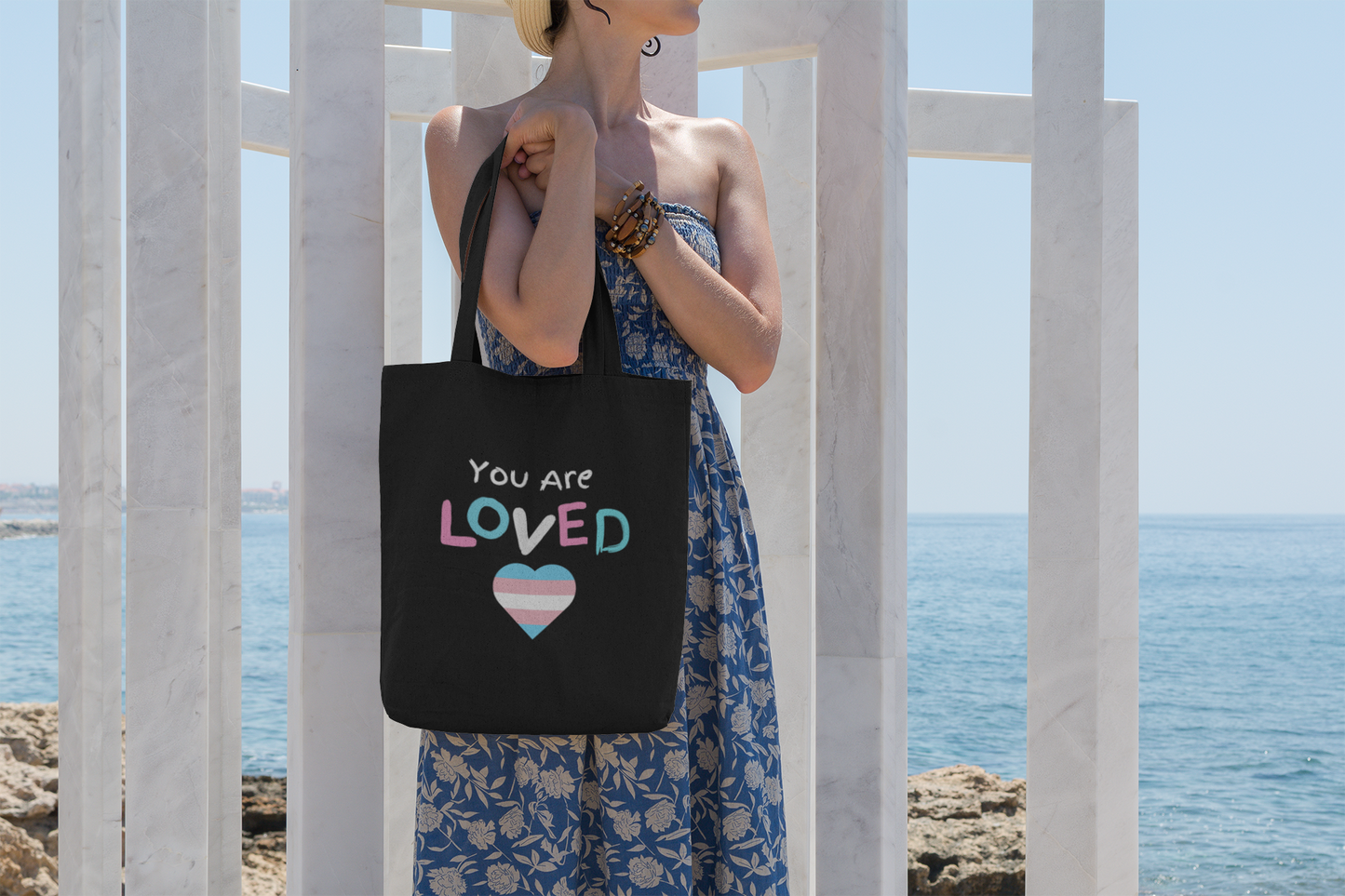Protect Trans Kids Eco Black Tote Bag