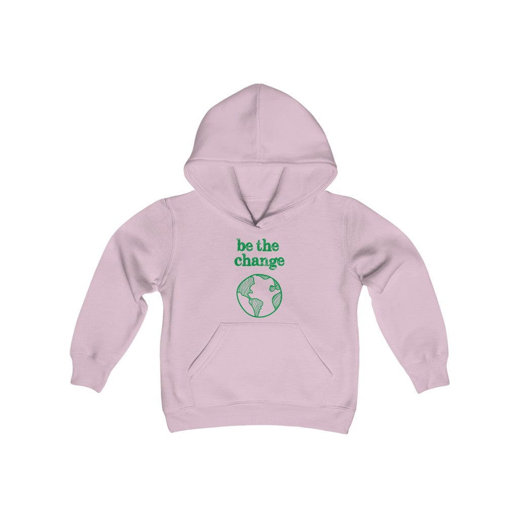 Be the Change Against Climate Change Youth Heavy Blend Hooded Sweatshirt