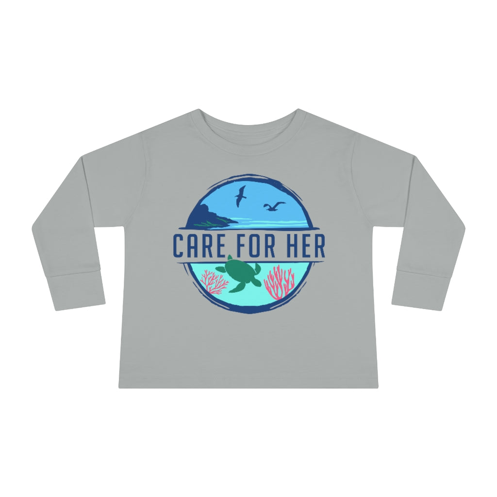 Care for Planet Earth Toddler Long Sleeve Shirt