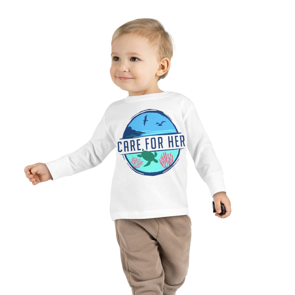 Care for Planet Earth Toddler Long Sleeve Shirt
