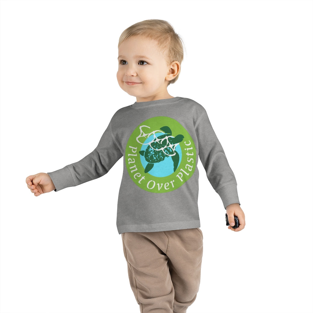 Panet Over Plastic Keep the Sea Plastic Free Toddler Long Sleeve T Shirt