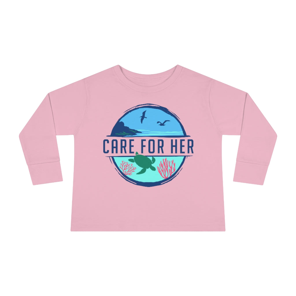 Care for Planet Earth Toddler Long Sleeve Shirt