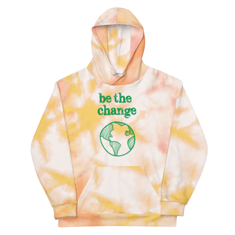 Be the Change Against Climate Change Adult Tie-Dye Hoodie