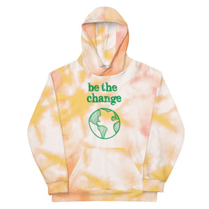 Open image in slideshow, Be the Change Against Climate Change Adult Tie-Dye Hoodie
