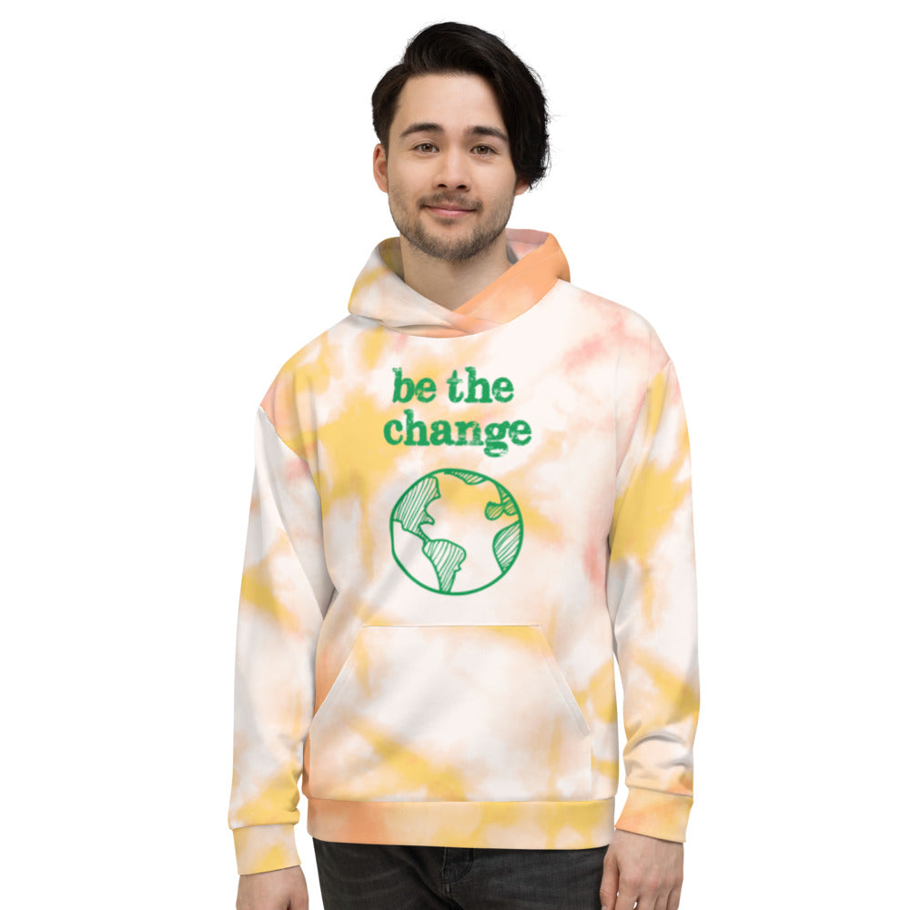 Be the Change Against Climate Change Adult Tie-Dye Hoodie