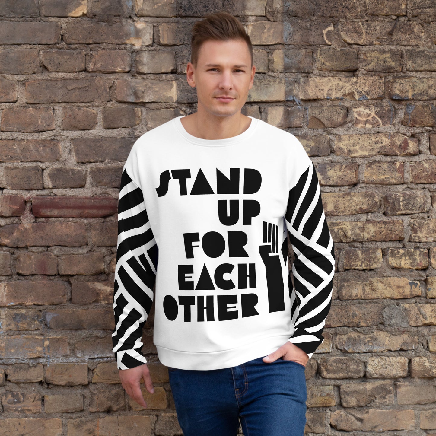Stand Up For Each Other Social Justice Adult Custom Sweatshirt
