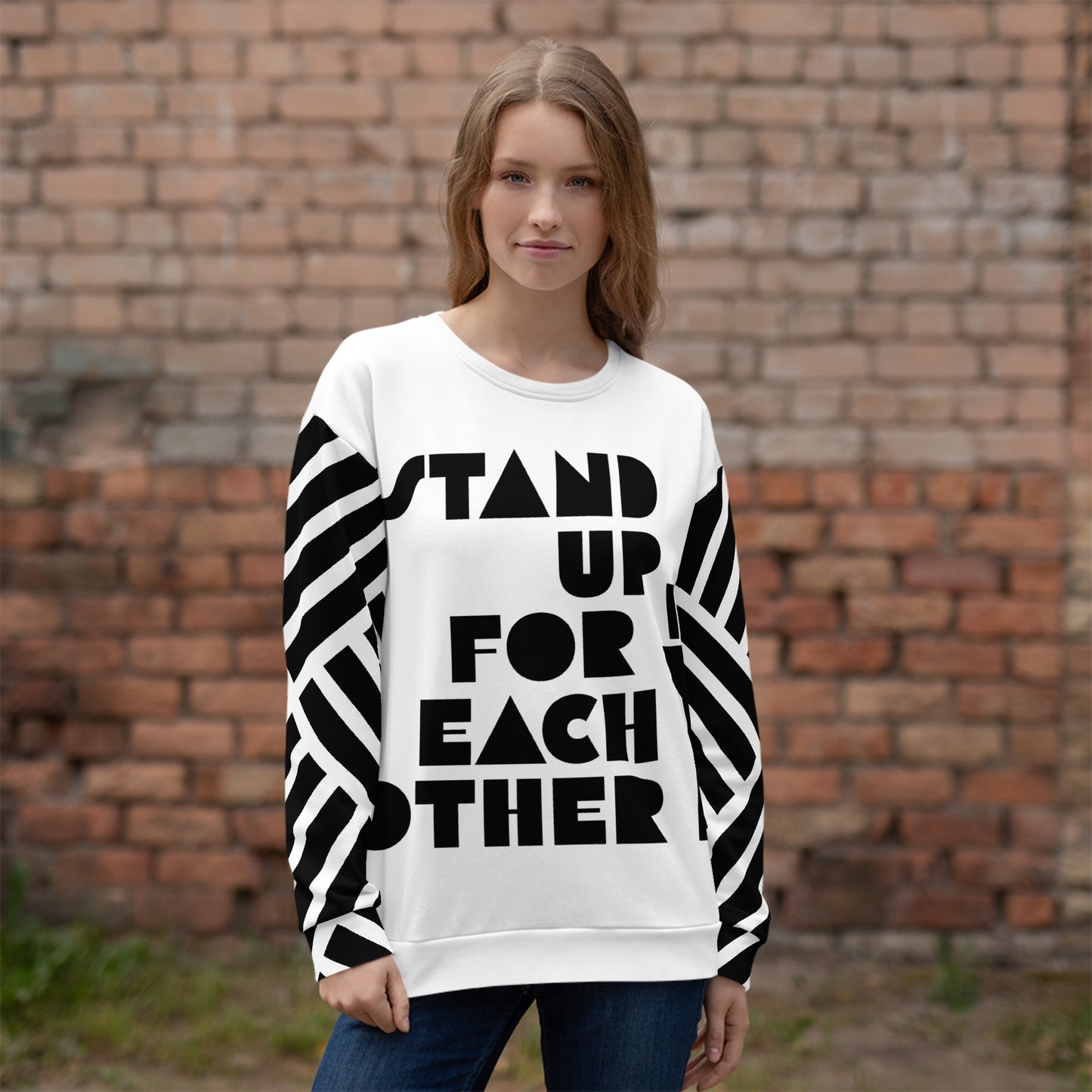 Stand Up For Each Other Social Justice Adult Custom Sweatshirt