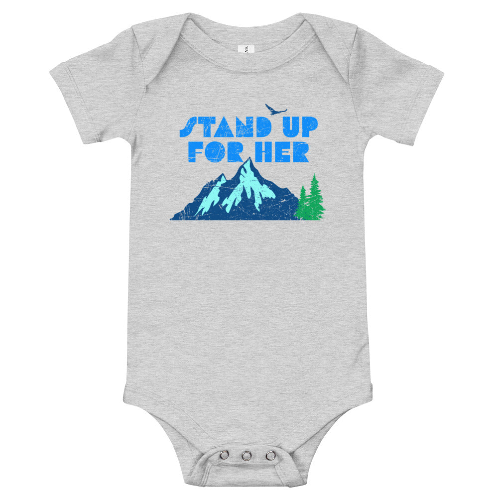 Stand Up For Planet Earth Baby Short Sleeve One Piece