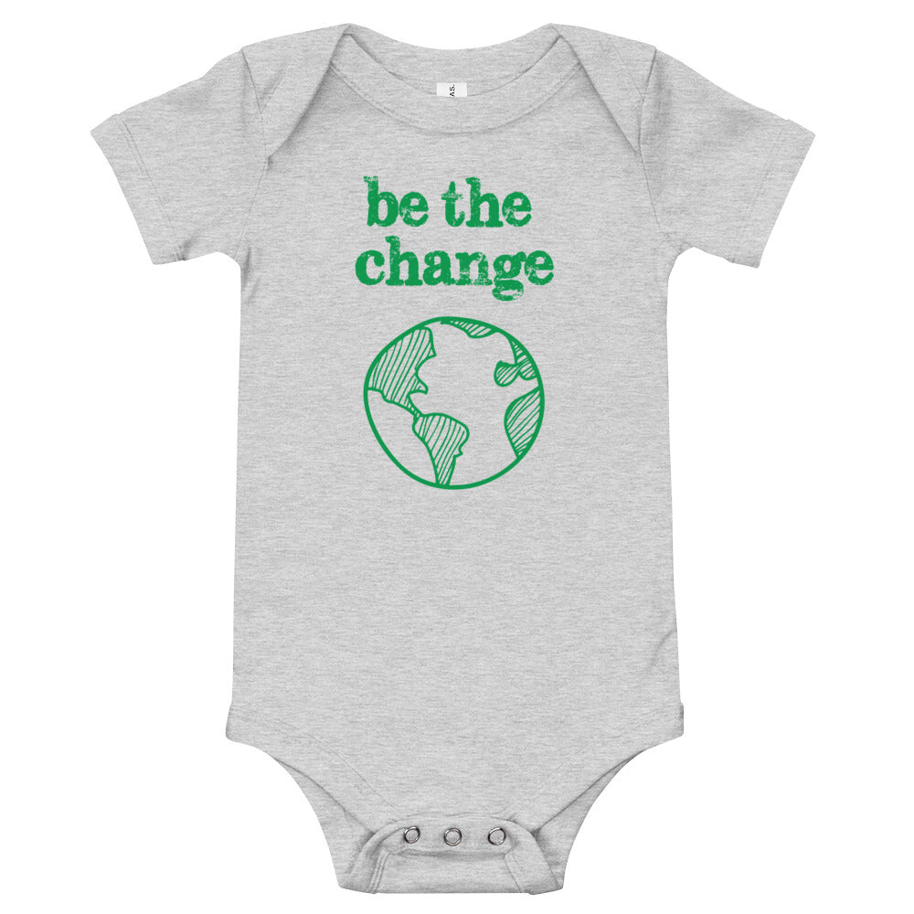 Be The Change Against Climate Change Baby Short Sleeve One Piece