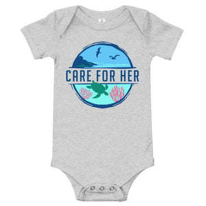 Open image in slideshow, Care for Planet Earth Baby Short Sleeve One Piece
