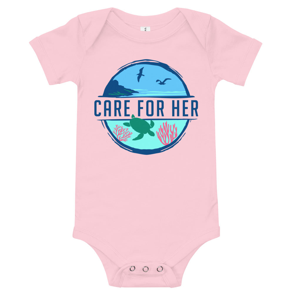 Care for Planet Earth Baby Short Sleeve One Piece