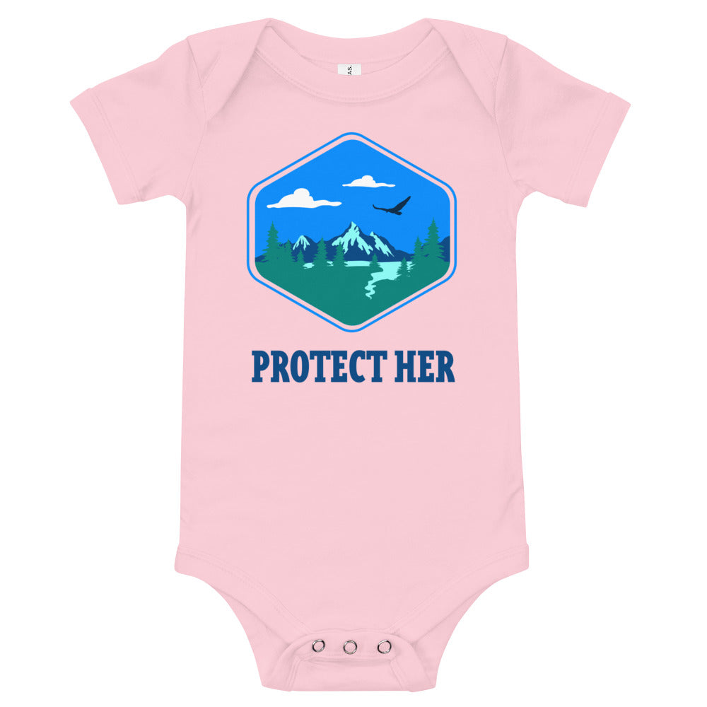 Protect Planet Earth Baby Short Sleeve One Piece