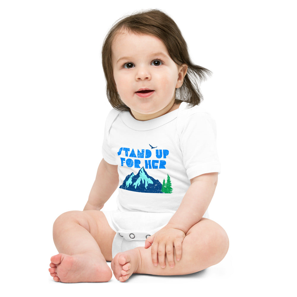 Stand Up For Planet Earth Baby Short Sleeve One Piece