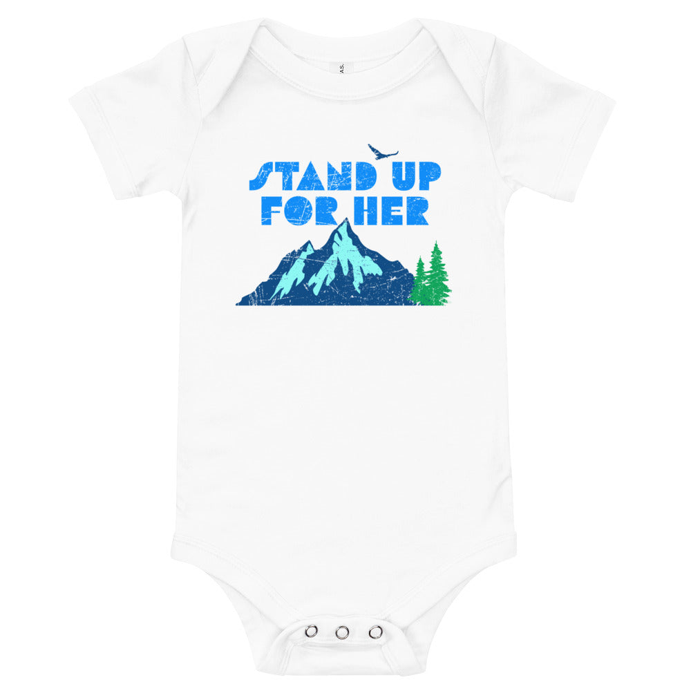 Stand Up For Planet Earth Baby Short Sleeve One Piece