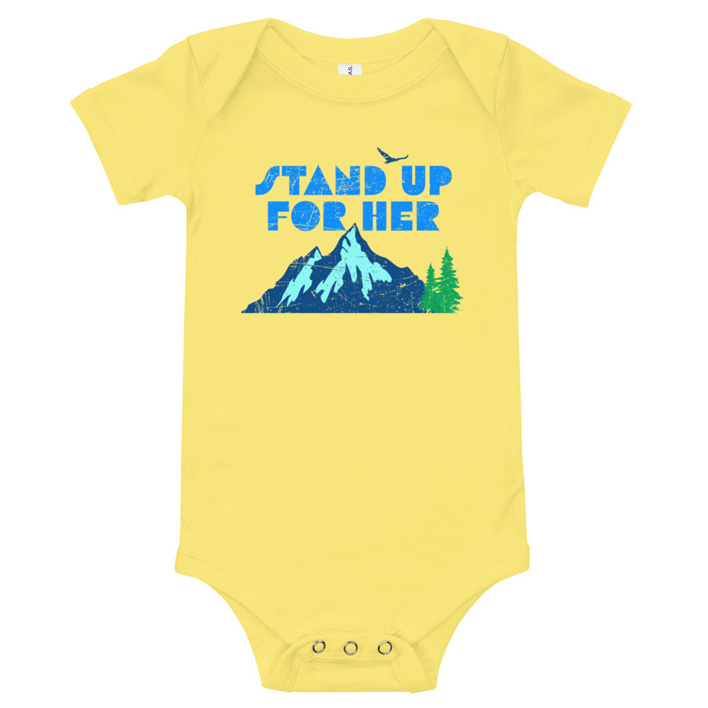Stand Up For Planet Earth Baby Short Sleeve One Piece