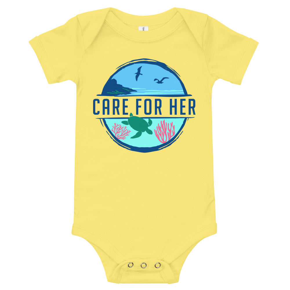 Care for Planet Earth Baby Short Sleeve One Piece