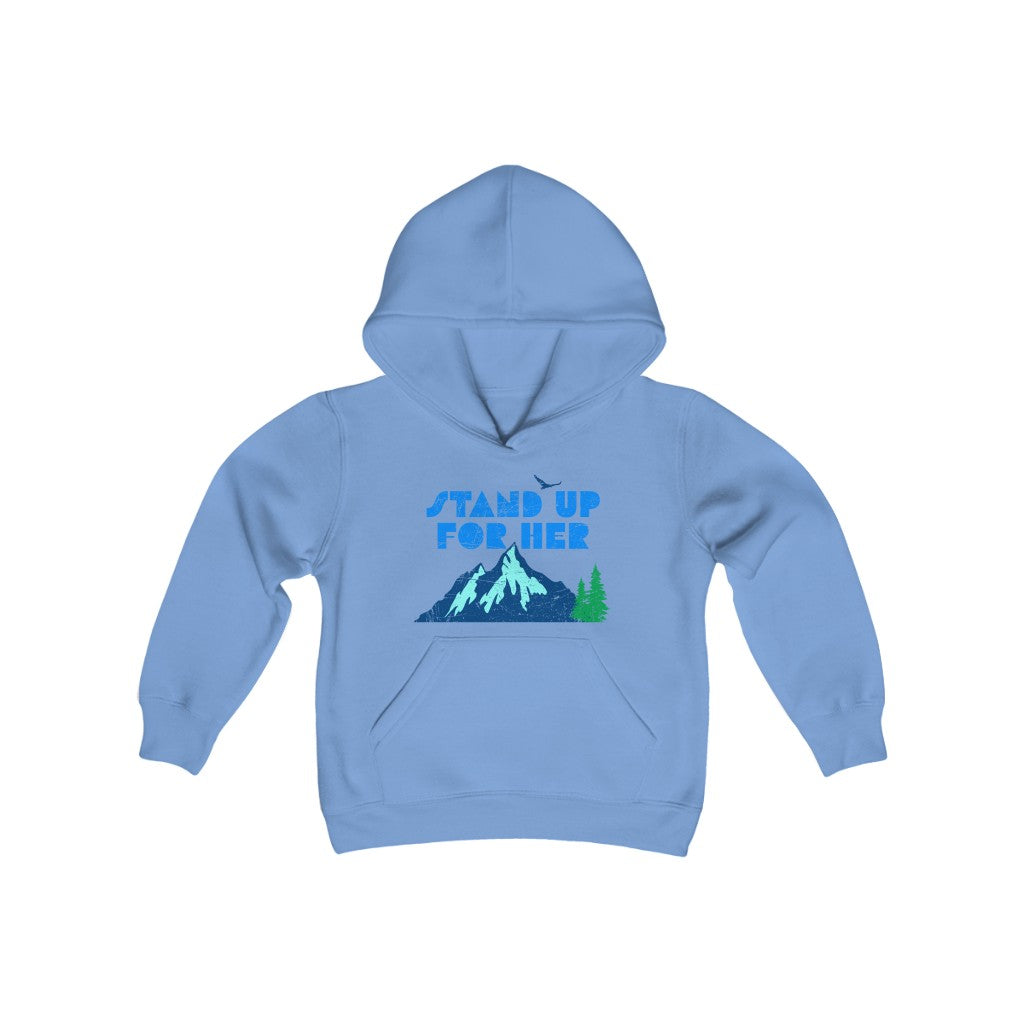 Stand Up For Planet Earth Youth Heavy Blend Hooded Sweatshirt