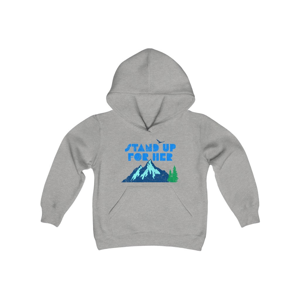 Stand Up For Planet Earth Youth Heavy Blend Hooded Sweatshirt